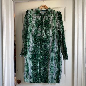 Derek Lam Green Patterned Dress